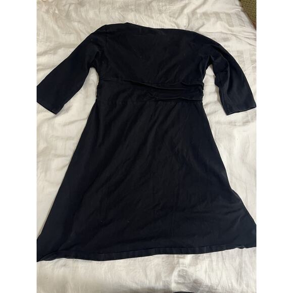 Patagonia Dress Women Large Blue Long (3/4) Sleeve Margo Organic Cotton Stretch - Picture 2 of 6